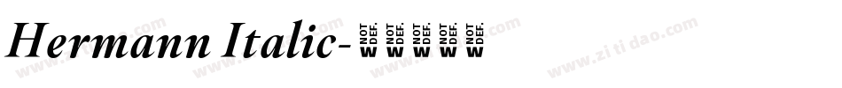 Hermann Italic字体转换